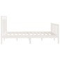 vidaXL Estructura de cama de madera maciza de pino blanco 140x200 cm