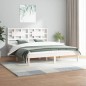vidaXL Estructura de cama de madera maciza de pino blanco 160x200 cm