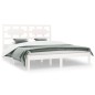 vidaXL Estructura de cama de madera maciza de pino blanco 160x200 cm