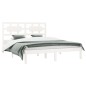 vidaXL Estructura de cama de madera maciza de pino blanco 160x200 cm