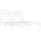 vidaXL Estructura de cama de madera maciza de pino blanco 160x200 cm