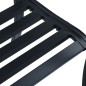 vidaXL Banco de jardín acero negro 125 cm