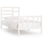 vidaXL Estructura de cama madera maciza de pino blanco 90x200 cm