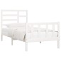 vidaXL Estructura de cama madera maciza de pino blanco 90x200 cm