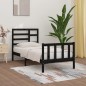 vidaXL Estructura de cama madera maciza negro 90x200 cm vidaXL Estructura de cama madera maciza negro 90x200 cm