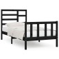 vidaXL Estructura de cama madera maciza negro 90x200 cm vidaXL Estructura de cama madera maciza negro 90x200 cm