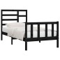 vidaXL Estructura de cama madera maciza negro 90x200 cm vidaXL Estructura de cama madera maciza negro 90x200 cm