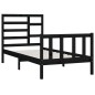 vidaXL Estructura de cama madera maciza negro 90x200 cm vidaXL Estructura de cama madera maciza negro 90x200 cm
