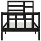 vidaXL Estructura de cama madera maciza negro 90x200 cm vidaXL Estructura de cama madera maciza negro 90x200 cm
