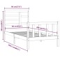 vidaXL Estructura de cama madera maciza negro 90x200 cm vidaXL Estructura de cama madera maciza negro 90x200 cm