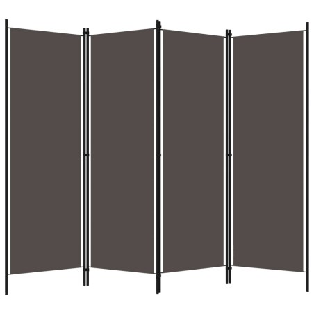 vidaXL Biombo divisor de 4 paneles gris antracita 200x180 cm