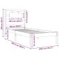 vidaXL Estructura de cama madera maciza de pino negra 100x200 cm