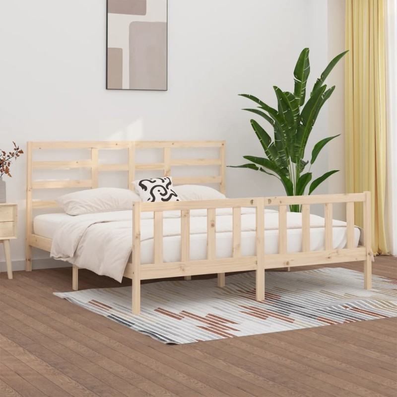 vidaXL Estructura de cama madera maciza 180x200 cm vidaXL Estructura de cama madera maciza 180x200 cm