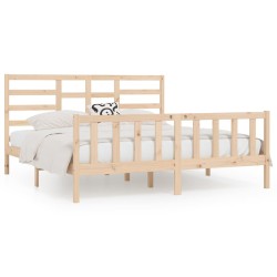 vidaXL Estructura de cama madera maciza 180x200 cm