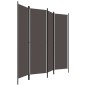 vidaXL Biombo divisor de 4 paneles gris antracita 200x180 cm vidaXL Biombo divisor de 4 paneles gris antracita 200x180 cm