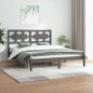 vidaXL Estructura de cama madera maciza gris Super King 180x200 cm vidaXL Estructura de cama madera maciza gris Super King 180x200 cm