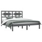 vidaXL Estructura de cama madera maciza gris Super King 180x200 cm vidaXL Estructura de cama madera maciza gris Super King 180x200 cm