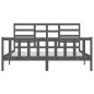 vidaXL Estructura de cama de madera maciza de pino gris 200x200 cm vidaXL Estructura de cama de madera maciza de pino gris 200x200 cm