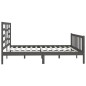 vidaXL Estructura de cama de madera maciza de pino gris 200x200 cm vidaXL Estructura de cama de madera maciza de pino gris 200x200 cm