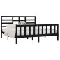 vidaXL Estructura de cama de madera maciza de pino negra 200x200 cm vidaXL Estructura de cama de madera maciza de pino negra 200x200 cm