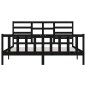 vidaXL Estructura de cama de madera maciza de pino negra 200x200 cm vidaXL Estructura de cama de madera maciza de pino negra 200x200 cm