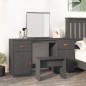 vidaXL Tocador con espejo madera maciza de pino gris vidaXL Tocador con espejo madera maciza de pino gris