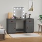 vidaXL Juego de tocador con LED madera maciza de pino gris vidaXL Juego de tocador con LED madera maciza de pino gris