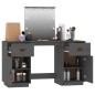 vidaXL Juego de tocador con LED madera maciza de pino gris vidaXL Juego de tocador con LED madera maciza de pino gris