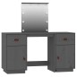vidaXL Juego de tocador con LED madera maciza de pino gris vidaXL Juego de tocador con LED madera maciza de pino gris