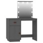 vidaXL Juego de tocador con LED madera maciza de pino gris vidaXL Juego de tocador con LED madera maciza de pino gris