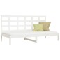 vidaXL Sofá cama madera maciza de pino blanco 80x200 cm vidaXL Sofá cama madera maciza de pino blanco 80x200 cm