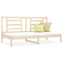 vidaXL Sofá cama madera maciza de pino 90x200 cm
