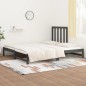 vidaXL Sofá cama extraíble madera maciza de pino gris 2x(90x200) cm