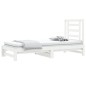vidaXL Sofá cama extraíble madera maciza de pino blanco 2x(90x200) cm vidaXL Sofá cama extraíble madera maciza de pino blanco 2x(90x200) cm