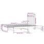 vidaXL Sofá cama extraíble madera maciza de pino gris 2x(90x190) cm