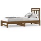 vidaXL Sofá cama extraíble madera maciza de pino marrón 2x(90x200) cm vidaXL Sofá cama extraíble madera maciza de pino marrón 2x(90x200) cm