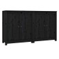 vidaXL Aparador 2 uds de madera maciza de pino negro 70x35x80 cm vidaXL Aparador 2 uds de madera maciza de pino negro 70x35x80 cm