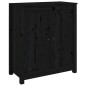 vidaXL Aparador 2 uds de madera maciza de pino negro 70x35x80 cm vidaXL Aparador 2 uds de madera maciza de pino negro 70x35x80 cm