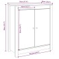 vidaXL Aparador 2 uds de madera maciza de pino negro 70x35x80 cm vidaXL Aparador 2 uds de madera maciza de pino negro 70x35x80 cm
