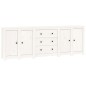 vidaXL Aparador de madera maciza de pino blanco 230 x 35 x 80 cm vidaXL Aparador de madera maciza de pino blanco 230 x 35 x 80 cm