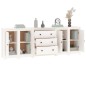 vidaXL Aparador de madera maciza de pino blanco 230 x 35 x 80 cm vidaXL Aparador de madera maciza de pino blanco 230 x 35 x 80 cm