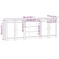 vidaXL Aparador de madera maciza de pino blanco 230 x 35 x 80 cm vidaXL Aparador de madera maciza de pino blanco 230 x 35 x 80 cm