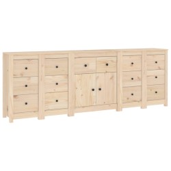 vidaXL Aparador de madera maciza de pino 230x35x80 cm