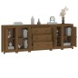 vidaXL Aparador de madera maciza de pino marrón miel 230 x 35 x 80 cm vidaXL Aparador de madera maciza de pino marrón miel 230 x 35 x 80 cm