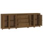 vidaXL Aparador de madera maciza de pino marrón miel 230 x 35 x 80 cm vidaXL Aparador de madera maciza de pino marrón miel 230 x 35 x 80 cm