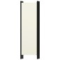 vidaXL Biombo divisor de 5 paneles blanco crema 250x180 cm