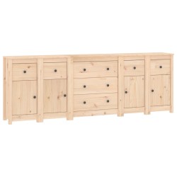 vidaXL Aparador de madera maciza de pino 230x35x80 cm