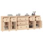 vidaXL Aparador de madera maciza de pino 230x35x80 cm vidaXL Aparador de madera maciza de pino 230x35x80 cm
