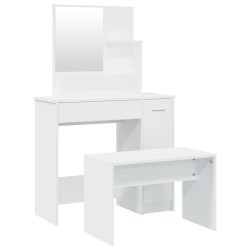 vidaXL Juego de tocador blanco 86,5x35x136 cm