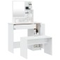 vidaXL Juego de tocador blanco brillante 86,5x35x136 cm vidaXL Juego de tocador blanco brillante 86,5x35x136 cm